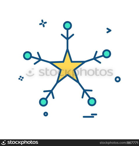 Snow flakes icon design vector