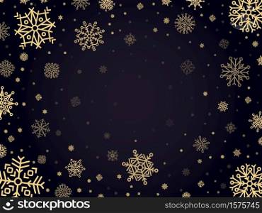 Snow frost backdrop. Snowflakes winter frame, xmas holiday snowed frost border, cold silver snowflake vector background illustration. Christmas snowflake for greeting composition card. Snow frost backdrop. Snowflakes winter frame, xmas holiday snowed frost border, cold silver snowflake vector background illustration