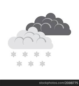 Snow Icon. Flat Color Design. Vector Illustration.