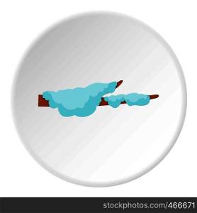 Snow icon in flat circle isolated on white background vector illustration for web. Snow icon circle