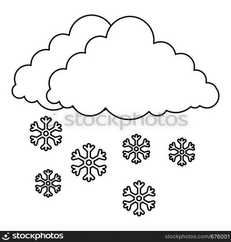 Snow icon. Outline illustration of snow vector icon for web. Snow icon, outline style.