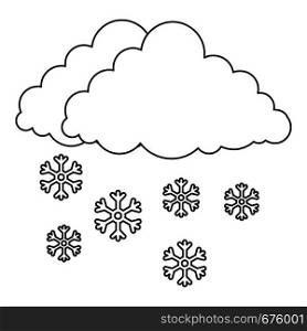 Snow icon. Outline illustration of snow vector icon for web. Snow icon, outline style.