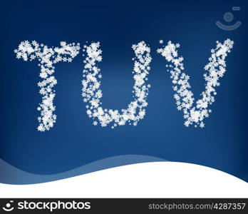 Snow letters for winter design. Vector.