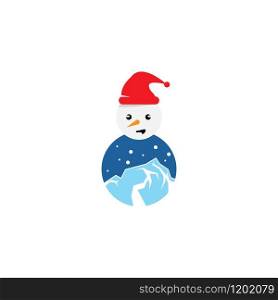 Snow man design illustration vector design
