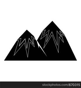 Snow peak icon. Simple illustration of snow peak vector icon for web. Snow peak icon, simple style.