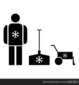 Snow removal icon .