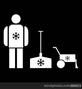 Snow removal icon .