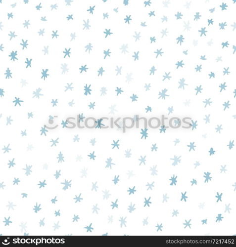 Snow seamless pattern isolated on white background. Overlay transparent texture elements. Hand-drawn ink brushes graphic design. Nature winter or autumn weather backdrop. Flat blue Vector illustration. Snow seamless pattern isolated on white background. Overlay transparent texture elements. Hand-drawn ink brushes graphic design. Nature winter or autumn weather backdrop. Flat blue illustration