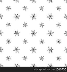 Snow seamless pattern. Winter snowflakes texture. Vector illustration in doodle style on white background. Snow seamless pattern. Winter snowflakes texture. Vector
