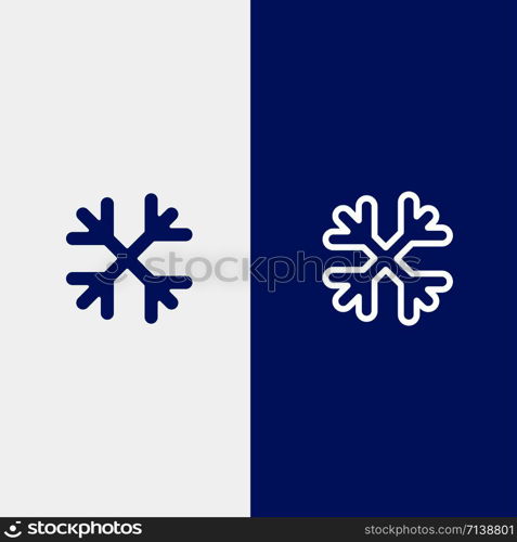 Snow, Snow Flakes, Winter, Canada Line and Glyph Solid icon Blue banner Line and Glyph Solid icon Blue banner