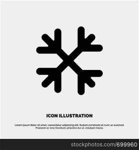 Snow, Snow Flakes, Winter, Canada solid Glyph Icon vector