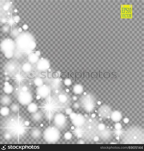 Snow, star, glitter line on a transparent background. Vector illustration . Abstract snowflake background. Festive shine ribbon. For Christmas, New Year, Birthday, holiday party invitation card. Snow, star, glitter line on a transparent background. Vector illustration 10 EPS. Abstract snowflake background. Festive shine ribbon. For Christmas, New Year, Birthday, holiday party invitation card