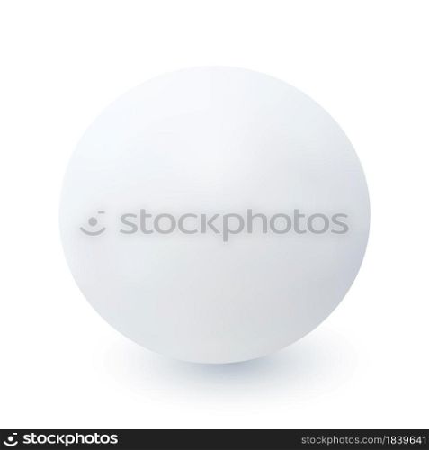 Snowball with Shadow in Realistic Style Isolated on White Background. Winter Design Element. Vector Illustration.. Vector Snowball with Shadow in Realistic Style Isolated on White Background. Winter Design Element.
