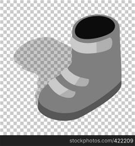 Snowboard boots isometric icon 3d on a transparent background vector illustration. Snowboard boots isometric icon
