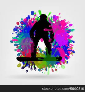 snowboarding background vector illustration