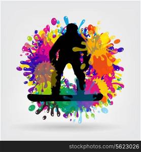 snowboarding background vector illustration