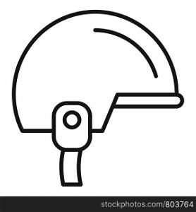 Snowboarding helmet icon. Outline snowboarding helmet vector icon for web design isolated on white background. Snowboarding helmet icon, outline style