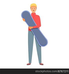 Snowboarding icon cartoon vector. Sport school. Ski boy. Snowboarding icon cartoon vector. Sport school
