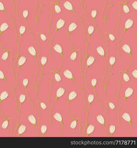 Snowdrop vector seamless pattern for your design