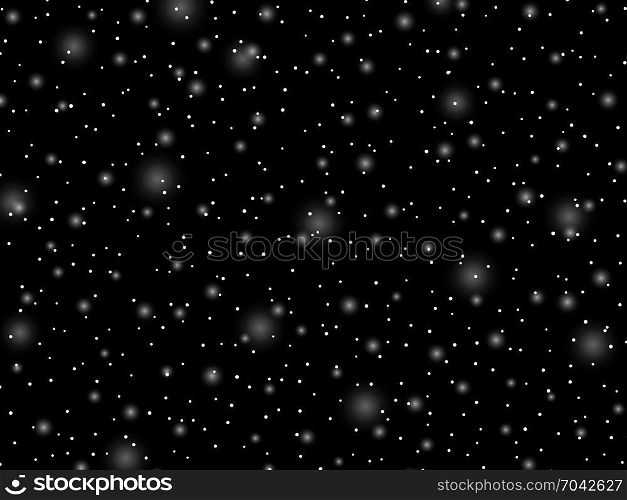 Snowfall effect template. Snowfall effect black and white vector template. Just place it as a layer in screen mode.