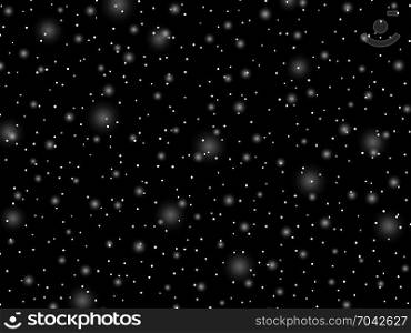 Snowfall effect template. Snowfall effect black and white vector template. Just place it as a layer in screen mode.