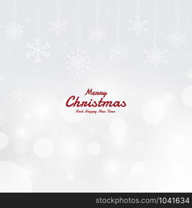 Snowfall modern snowflake design line blur background with space for your text. vector illustration