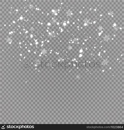 Snowfall, snowflakes in different shapes and forms. Snowflakes, snow background. Christmas snow for the new year. Snowfall, snowflakes in different shapes and forms. Snowflakes, snow background. Christmas snow for the new year.