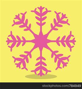 snowflake, baby, pink, 03, Vector, illustration, cartoon, graphic, vecto