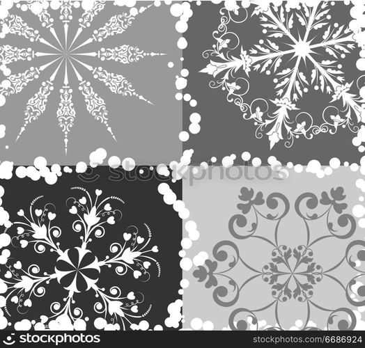 Snowflake background, vector