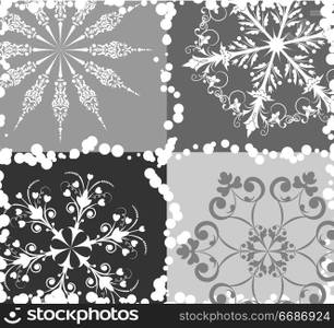 Snowflake background, vector