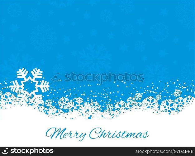 Snowflake background with the words Merry Christmas
