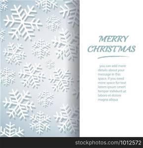 snowflake banner for web Christmas concept background vector illustration eps 10