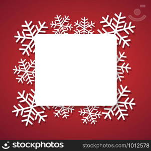 snowflake banner for web Christmas concept background vector illustration eps 10