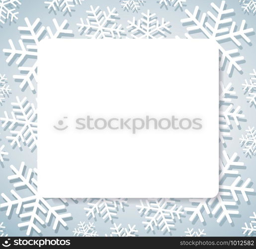 snowflake banner for web Christmas concept background vector illustration eps 10