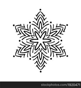 Snowflake christmas calligraphic hand drawn vector icon in trendy flat style isolated on white background. Xmas snow icon illustration.. Snowflake christmas calligraphic hand drawn vector icon in trendy flat style isolated on white background. Xmas snow icon illustration