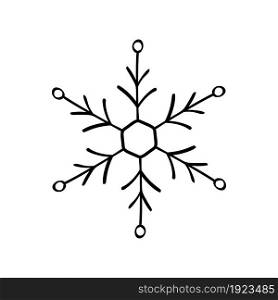 Snowflake Christmas calligraphic hand drawn vector icon in trendy flat style isolated on white background. Xmas snow icon illustration.. Snowflake Christmas calligraphic hand drawn vector icon in trendy flat style isolated on white background. Xmas snow icon illustration