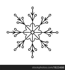 Snowflake Christmas calligraphic hand drawn vector icon in trendy flat style isolated on white background. Xmas snow icon illustration.. Snowflake Christmas calligraphic hand drawn vector icon in trendy flat style isolated on white background. Xmas snow icon illustration