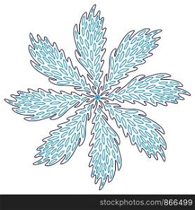 Snowflake Christmas illusration. Adult coloring page. Creative New Year print. Snowflake Christmas illusration. Adult coloring page. Creative New Year print.