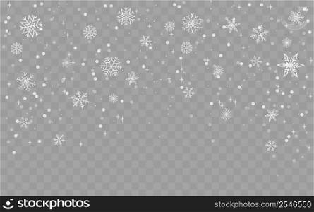 Snowflake. Christmas winter background with falling snow flake on overlay transparent texture, christmas snowfall glitter. Cold season effect, snowy frost winter backdrop, vector isolated pattern. Snowflake. Christmas winter background with snow flake on overlay transparent texture, christmas snowfall glitter. Cold season effect, snowy frost winter backdrop, vector isolated pattern