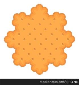 Snowflake cracker icon cartoon vector. Cookie food. Biscuit cake. Snowflake cracker icon cartoon vector. Cookie food