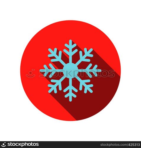 Snowflake flat icon on a white background. Snowflake flat icon