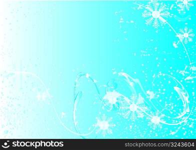 Snowflake foliage with place for your text, vector illustration
