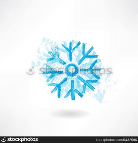 snowflake grunge icon