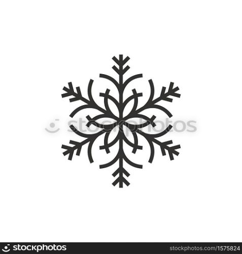 Snowflake icon black. Winter snowflake icon. Christmas icon.Vector illustration