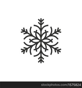 Snowflake icon black. Winter snowflake icon. Christmas icon.Vector illustration
