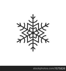 Snowflake icon. Black winter snowflake icon. Christmas icon.Vector illustration
