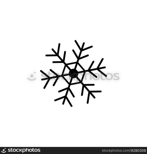 Snowflake icon design template vector silhouette isolated illustration