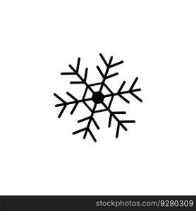 Snowflake icon design template vector silhouette isolated illustration