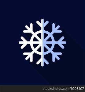 Snowflake icon. Flat illustration of snowflake vector icon for web. Snowflake icon, flat style