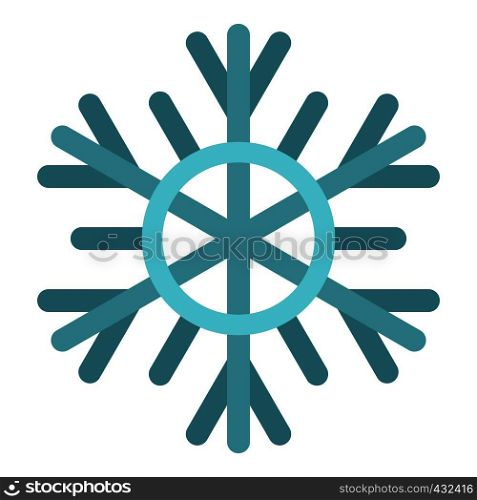 Snowflake icon flat isolated on white background vector illustration. Snowflake icon isolated